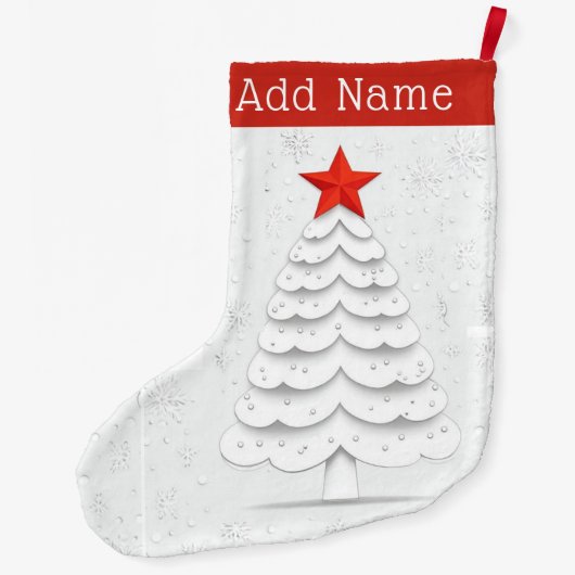 Minimalistische Weihnachten Großer Weihnachtsstrumpf (Rückseite)