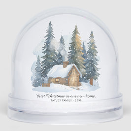 Minimalistische Weihnachten in unserem New Zuhause Schneekugeln