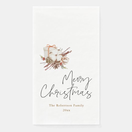Minimalistische Weihnachten mit Cotton Bouquet Serviette (Vorderseite)