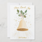 Minimalistische Weihnachten mit Elegant Bell & Hol Einladung (Vorderseite)
