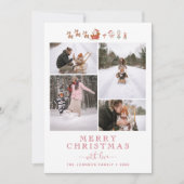 Minimalistische Weihnachten mit Fotokarte Einladung (Vorderseite)