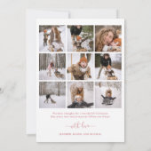 Minimalistische Weihnachten mit Fotokarte Einladung (Rückseite)