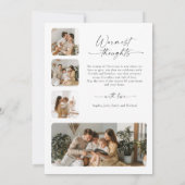 Minimalistische Weihnachten mit Fotokarte Einladung (Rückseite)