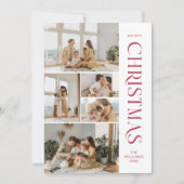 Minimalistische Weihnachten mit Fotokarte Einladung (Vorderseite)