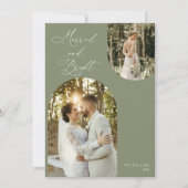 Minimalistische Weihnachten mit Fotokarte Einladung (Vorderseite)