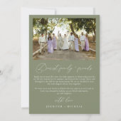 Minimalistische Weihnachten mit Fotokarte Einladung (Rückseite)