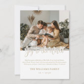 Minimalistische Weihnachten mit Fotokarte Einladung (Vorderseite)