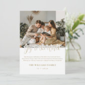 Minimalistische Weihnachten mit Fotokarte Einladung (Stehend Vorderseite)