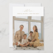 Minimalistische Weihnachten mit Fotokarte Einladung (Rückseite)