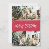 Minimalistische Weihnachten mit Fotokarte Einladung (Vorderseite)