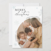 Minimalistische Weihnachten mit Fotokarte Einladung (Vorderseite)