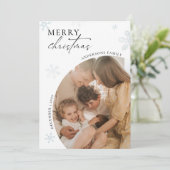 Minimalistische Weihnachten mit Fotokarte Einladung (Stehend Vorderseite)