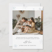 Minimalistische Weihnachten mit Fotokarte Einladung (Rückseite)