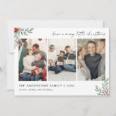 Minimalistische Weihnachten mit Fotokarte Einladung (Vorderseite)