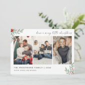 Minimalistische Weihnachten mit Fotokarte Einladung (Stehend Vorderseite)