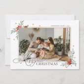 Minimalistische Weihnachten mit Fotokarte Einladung (Vorderseite)