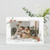 Minimalistische Weihnachten mit Fotokarte Einladung (Stehend Vorderseite)