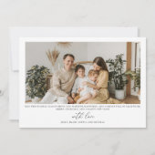 Minimalistische Weihnachten mit Fotokarte Einladung (Rückseite)