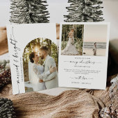 Minimalistische Weihnachten mit Fotokarte Einladung
