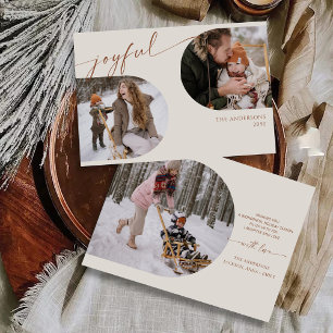 Minimalistische Weihnachten mit Fotokarte Einladung