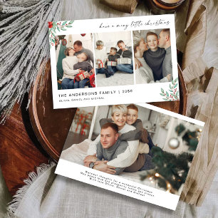 Minimalistische Weihnachten mit Fotokarte Einladung