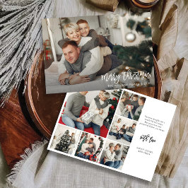 Minimalistische Weihnachten mit Fotokarte Einladung