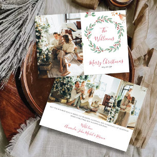 Minimalistische Weihnachten mit Fotokarte Einladung