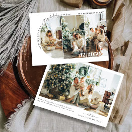 Minimalistische Weihnachten mit Fotokarte Einladung