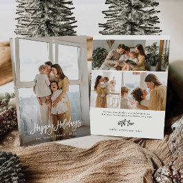 Minimalistische Weihnachten mit Fotokarte Einladung