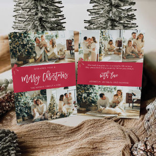 Minimalistische Weihnachten mit Fotokarte Einladung