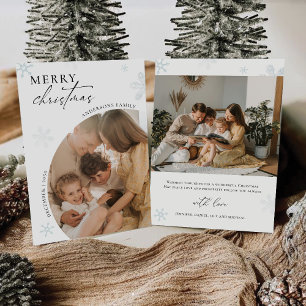 Minimalistische Weihnachten mit Fotokarte Einladung