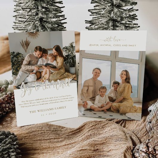 Minimalistische Weihnachten mit Fotokarte Einladung