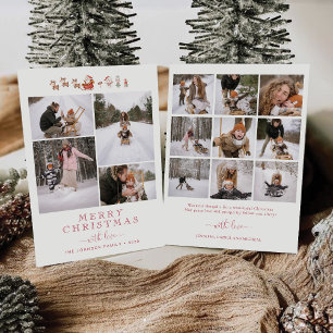 Minimalistische Weihnachten mit Fotokarte Einladung