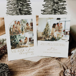 Minimalistische Weihnachten mit Fotokarte Einladung