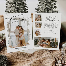 Minimalistische Weihnachten mit Fotokarte Einladung