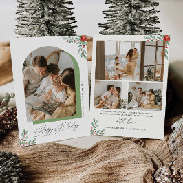 Minimalistische Weihnachten mit Fotokarte Einladung