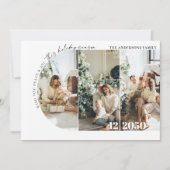 Minimalistische Weihnachten mit Fotokarte Einladung (Vorderseite)