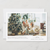 Minimalistische Weihnachten mit Fotokarte Einladung (Rückseite)