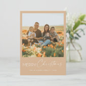 Minimalistische Weihnachten mit Fotokarte Einladung (Stehend Vorderseite)