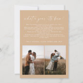 Minimalistische Weihnachten mit Fotokarte Einladung (Rückseite)