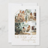 Minimalistische Weihnachten mit Fotokarte Einladung (Vorderseite)