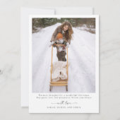 Minimalistische Weihnachten mit Fotokarte Einladung (Rückseite)