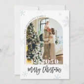 Minimalistische Weihnachten mit Fotokarte Einladung (Vorderseite)