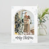 Minimalistische Weihnachten mit Fotokarte Einladung (Stehend Vorderseite)