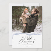 Minimalistische Weihnachten mit Fotokarte Einladung (Vorderseite)