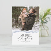 Minimalistische Weihnachten mit Fotokarte Einladung (Stehend Vorderseite)