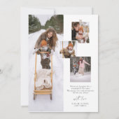 Minimalistische Weihnachten mit Fotokarte Einladung (Rückseite)