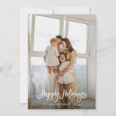 Minimalistische Weihnachten mit Fotokarte Einladung (Vorderseite)