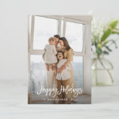 Minimalistische Weihnachten mit Fotokarte Einladung (Stehend Vorderseite)