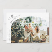 Minimalistische Weihnachten mit Fotokarte Einladung (Vorderseite)